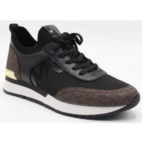 Michael‎ Kors Womnes Leather Fashion Sneaker Jenkins Trainer Soft Stretch Knits